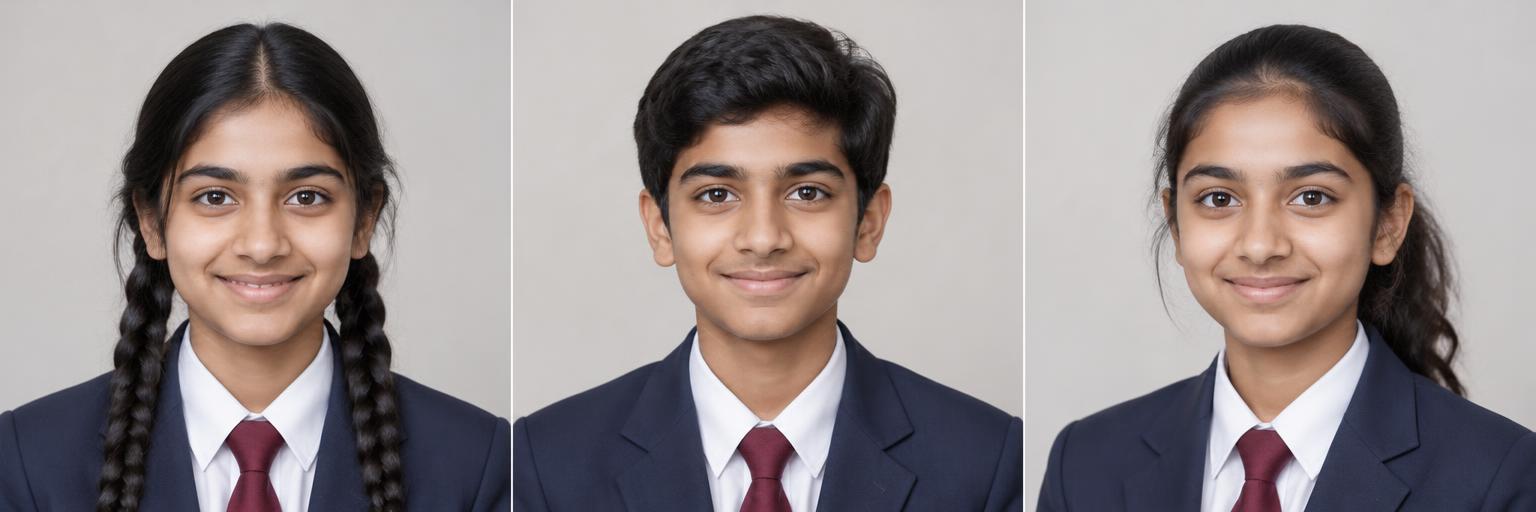 Fictional student portrait — 1st Rank illustration